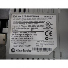 New Sealed Allen Bradley 22A-D4P0N104 /A PowerFlex 4 AC Drive 2HP 4A