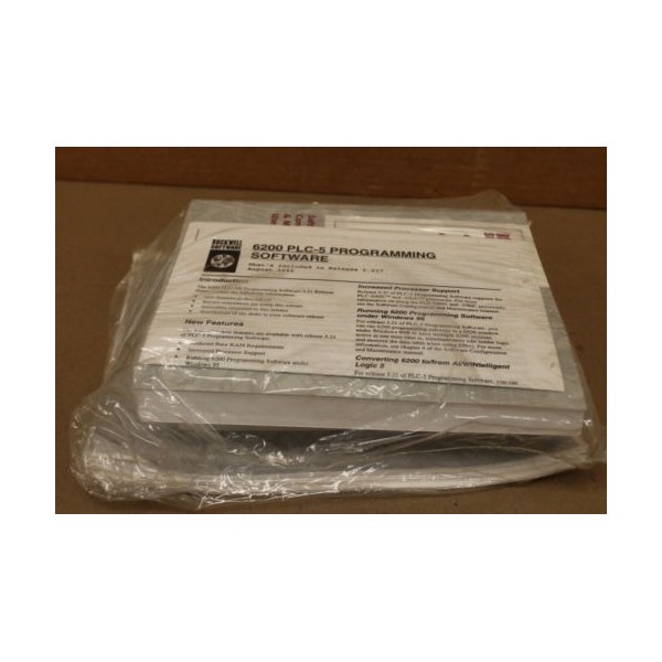 ALLEN-BRADLEY ROCKWELL 6200 PLC-5 PROGRAMMING SOFTWARE & MANUALS
