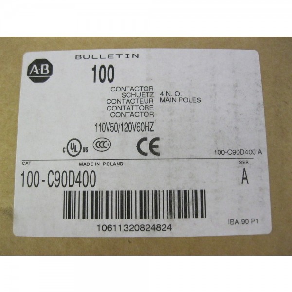 4-POLE CONTACTOR 120V COIL SERIES A NEW