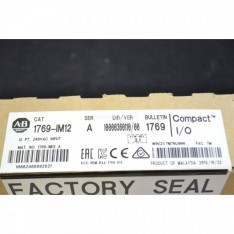 New surplus Sealed Allen Bradley 12 pt. 240V AC Input 1769-IM12 Ser A F/W 3.1