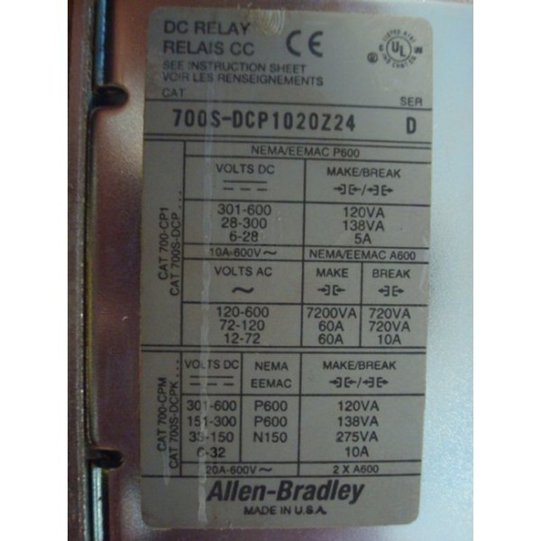 ALLEN BRADLEY 700S-DCP1020Z24