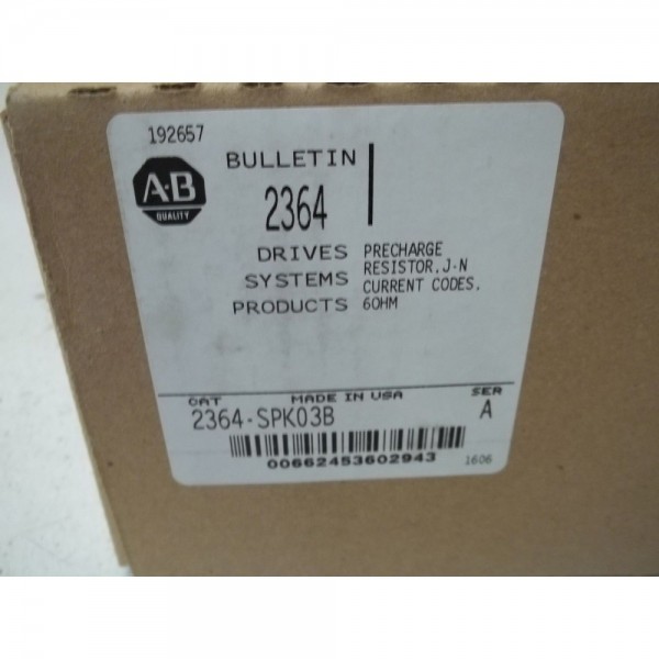 2364-SPK03B SER.A PRECHARGE RESISTOR, CURRENT CODES *FACTORY SEAL*