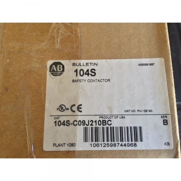 SAFETY CONTACTOR 104S-C09J210BC SERIES B