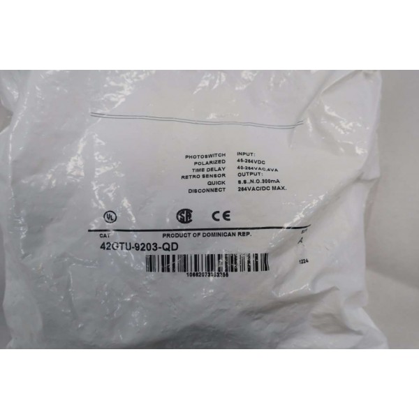 42GTU-9203-QD PHOTOSWITCH SENSOR SER A 45-264V 300MA D577478