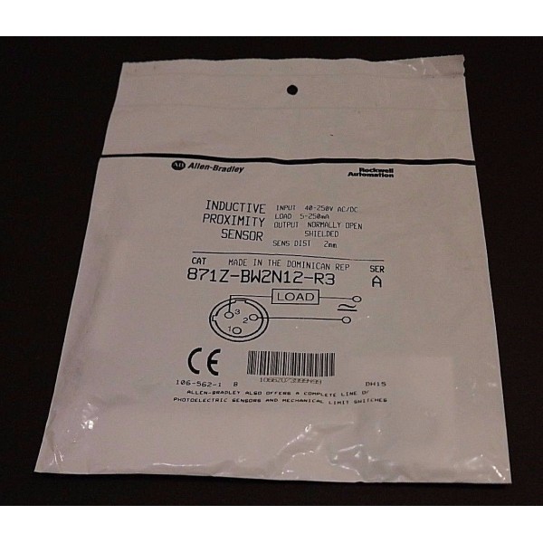 871Z-BW2N12-R3 SER. A INDUCTIVE PROXIMITY SENSOR 871ZBW2N12R3