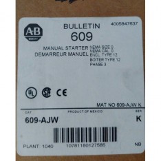 NEW IN BOX ALLEN BRADLEY 609-AJW MANUAL STARTER SER.K 609AJW
