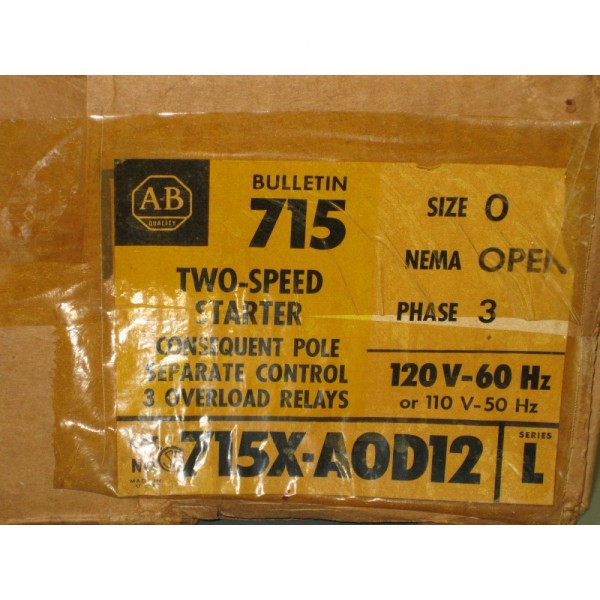 two speed starter 715X-AOD12 series L size 0 3 phase