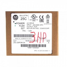 PowerFlex 527 25C-D6P0N104 6 Amp 3 HP 3 Phase 323-528 VAC