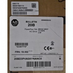 PowerFlex 700 2 HP 20BD3P4A0AYNANC0 480 VAC